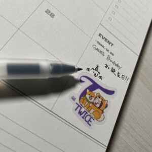 自製TWICE九週年紀念貼紙-Sana 九週年版